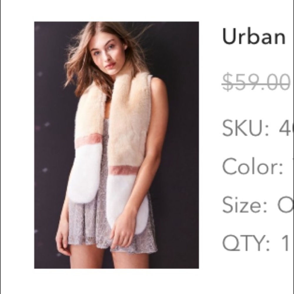 Urban Outfitters Faux Fur Scarf